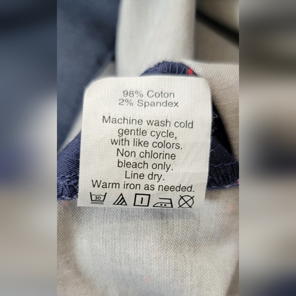 J. Crew The Pencil Skirt Women's 4 Blue w/ Red Polka Dots Midi Stretchy - Picture 5 of 9